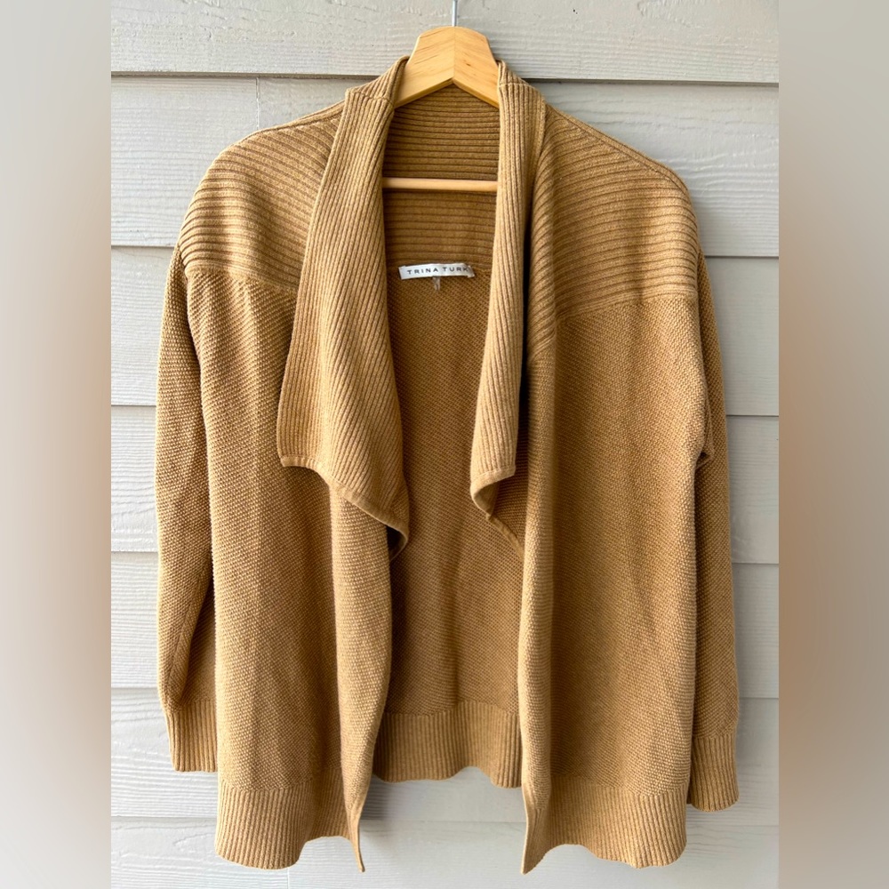 Trina Turk waterfall front cardigan in size Small